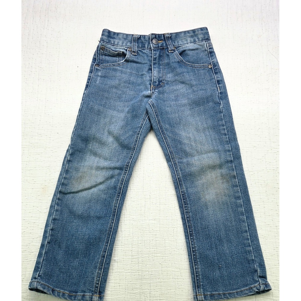 Lee Boys Slim Fit Tapered Leg Jeans Medium Wash Size 6 Adjustable Waist